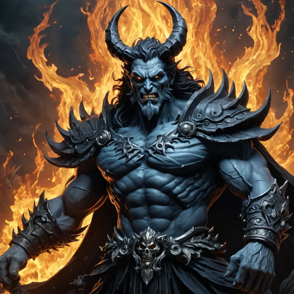 A fierce Hades, god of the underworld, Highly Detailed, Hyper Detailed, Powerful, Artstation, Vintage Illustration, Digital Painting, Sharp Focus, Smooth, Concept Art