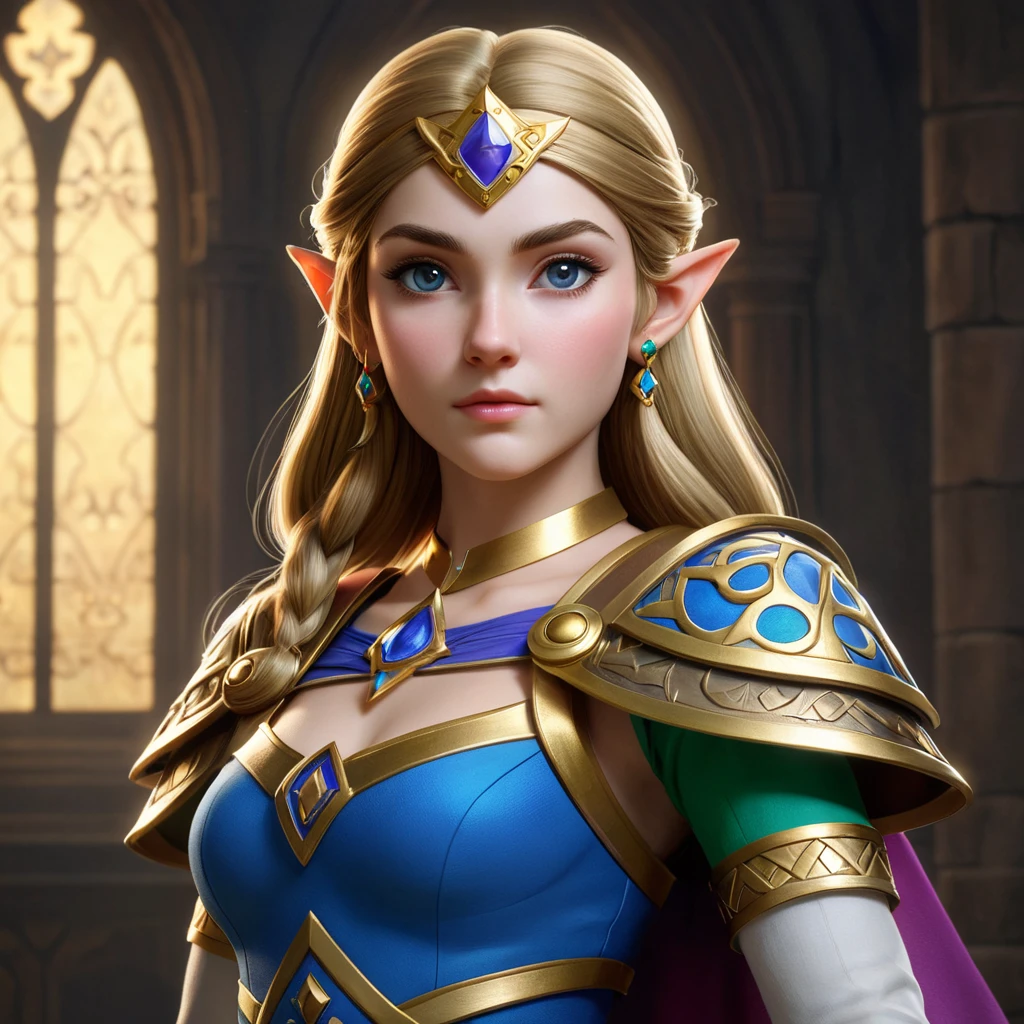 Matte portrait of Princess Zelda