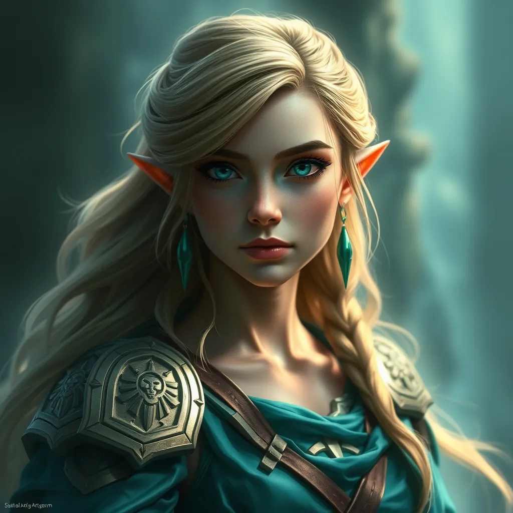 Matte portrait of Princess Zelda