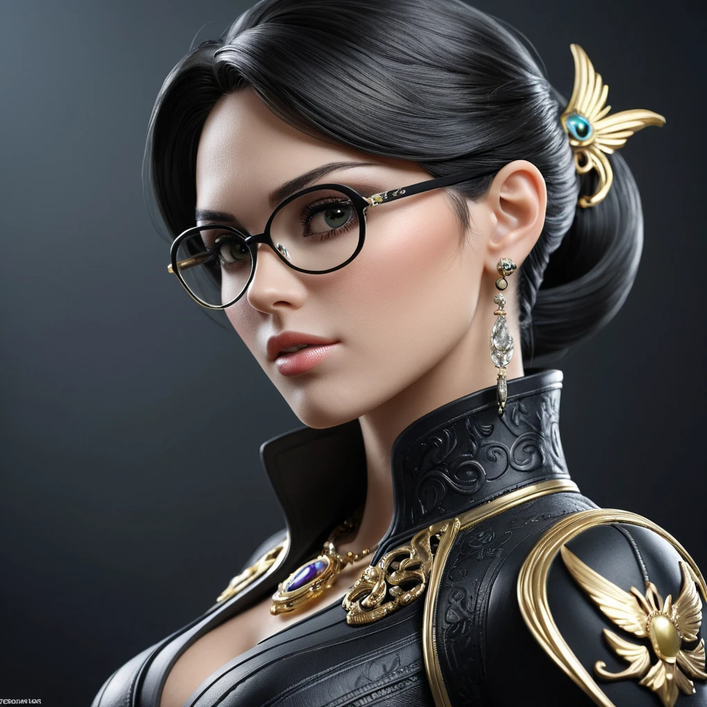 An alluring matte portrait of Bayonetta